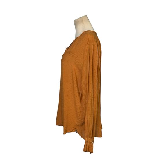Loft burnt orange long sleeves tunic blouse size large - Picture 9 of 13